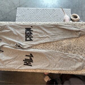 Gray Joggers with Black Print